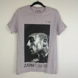 Zayn Icarus Falls Portrait Graphic Crewneck 100% Cotton Pink Wash T-Shirt Medium
